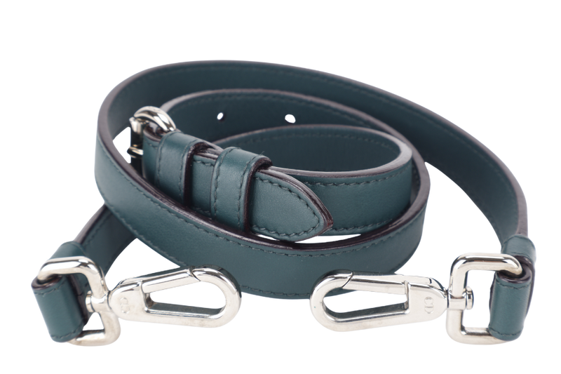 CHRISTIAN DIOR DIORISSIMO TOTE MEDIUM TRICOLOR BLUE-BLACK-GREEN SILVER HARDWARE (09-MA-0175) WITH STRAPS