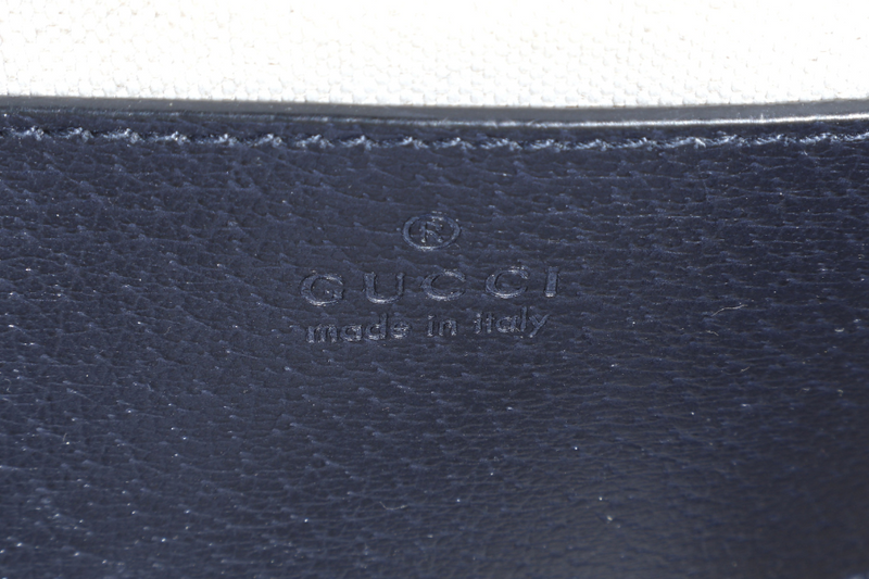 GUCCI OPHIDIA CROSS BODY BAG SMALL BLUE GG MONOGRAM CANVAS SILVER HARDWARE WITH DUST COVER AND BOX