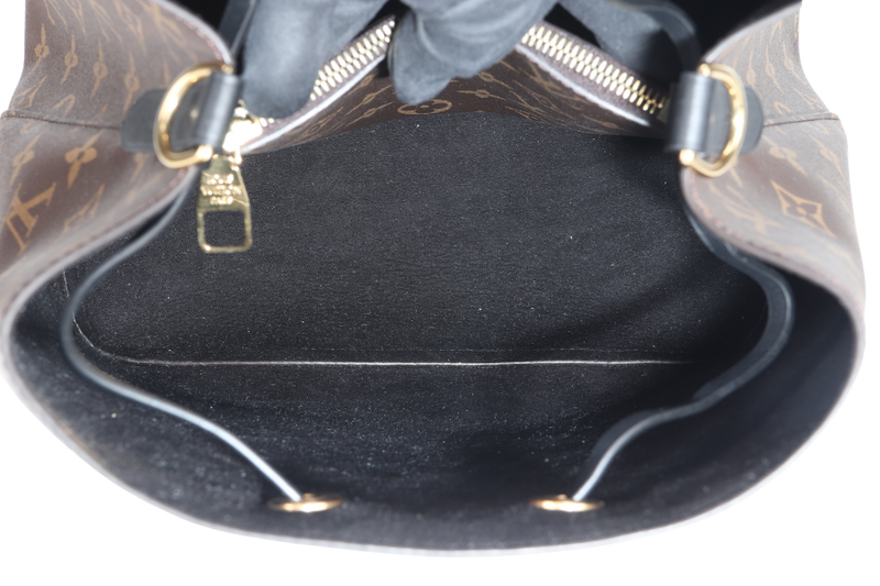 LOUIS VUITTON M44020 NEONOE MM MONOGRAM CANVAS GOLD HARDWARE WITH STRAPS AND DUST COVER