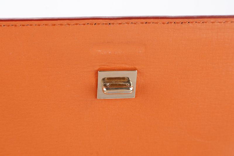 GIVENCHY PANDORA BOX BAG ORANGE LEATHER GOLD HARDWARE NO DUST COVER