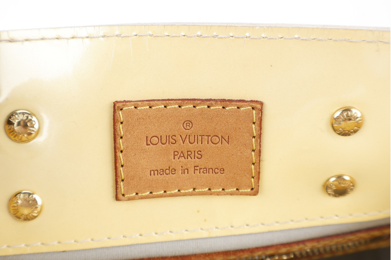 LOUIS VUITTON M91145 LEAD PM YELLOW MONOGRAM VERNIS HANDBAG GOLD HARDWARE NO DUST COVER