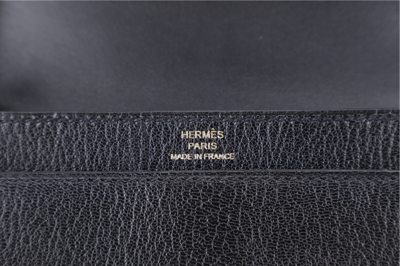 HERMES MINI VERROU CHAIN BLACK CHEVRE GOLD HARDWARE STAMP Y (YEAR 2020) WITH DUST COVER, BOX AND FELT COVER