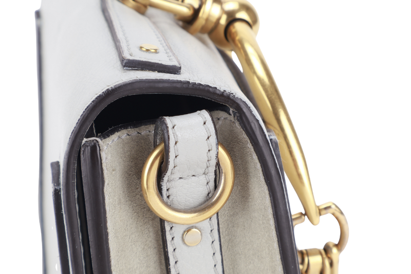 CHLOE NILE BRACELET SHOULDER BAG ETAIN CALF LEATHER GOLD HARDWARE WITH DUST COVER AND STRAPS