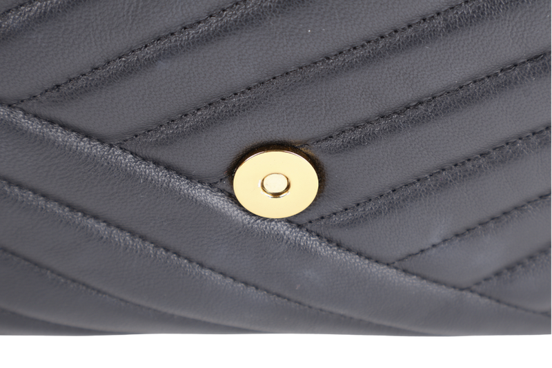 TORY BURCH KIRA CROSSBODY BLACK LEATHER GOLD HARDWARE WITH DUST COVER