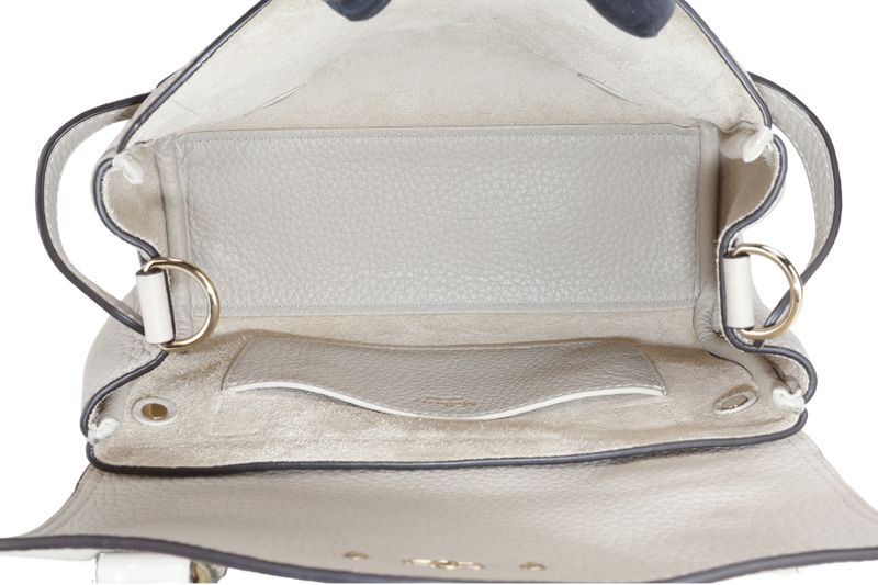 MULBERRY ALEXA LIGHT BEIGE CALF LEATHER BAG GOLD HARDWARE WITH STRAPS AND DUST COVER