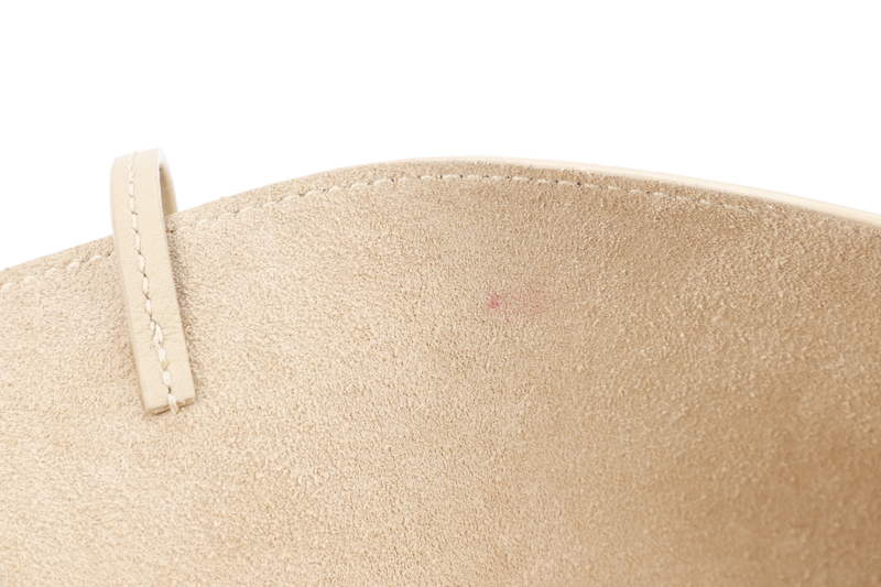YVES SAINT LAURENT (YSL) SUZANNE HOBO SHOULDER BAG BEIGE GRAINED LEATHER GOLD HARDWARE WITH DUST COVER