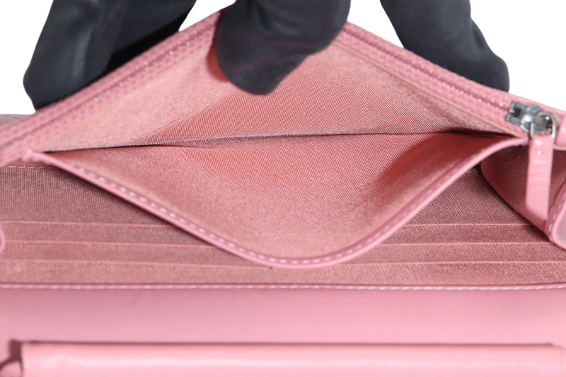 CHANEL PINK LAMBSKIN WOC SILVER HARDWARE (2160xxxx) WITH CARD ONLY