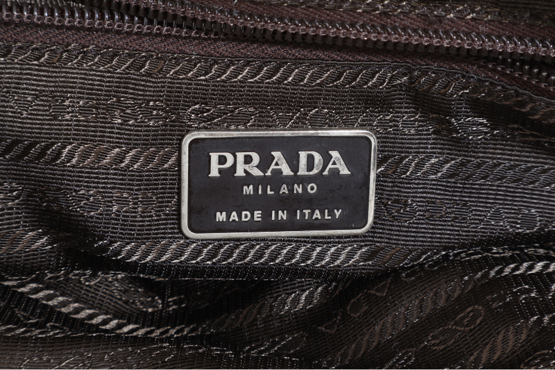PRADA B2811 GREEN VELA NYLON BACKPACK WITH SILVER HARDWARE WITH CARD NO DUST COVER