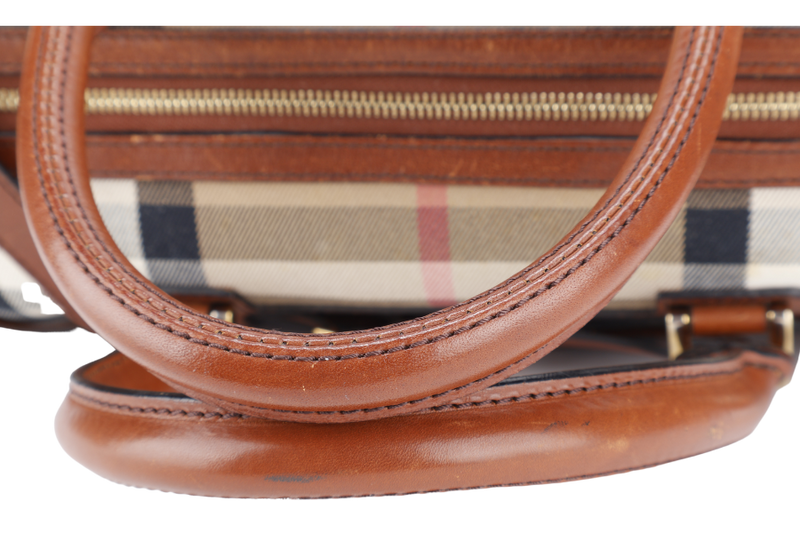 BURBERRY ALCHESTER BRIDLE HOUSE CHECK BOWLER BAG (3786555-26R) WITH DUST COVER