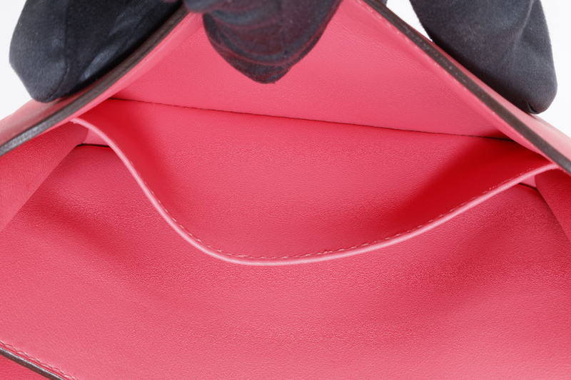 HERMES CONSTANCE 18 STAMP A (YEAR 2017) ROSE AZALEE SWIFT LEATHER SILVER HARDWARE WITH DUST COVER