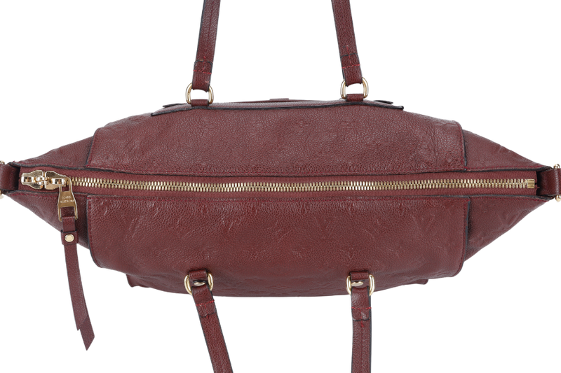 LOUIS VUITTON LUMINEUSE PM (M93413) BURGUNDY MONOGRAM EMPREINTE GOLD HARDWARE WITH DUST COVER