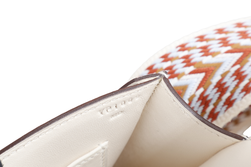 HERMES MINI VERROU NATA CHEVRE MYSORE ALLEGRO SANGLE STAMP Y (YEAR 2020) SILVER HARDWARE, BOX AND FELT COVER