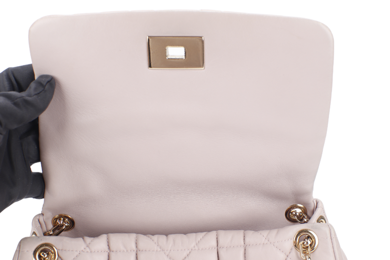 CHRISTIAN DIOR DIOR CANNAGE MILLY LA FORET SMALL (01-BO-0182) PINK LAMBSKIN GOLD HARDWARE WITH DUST COVER