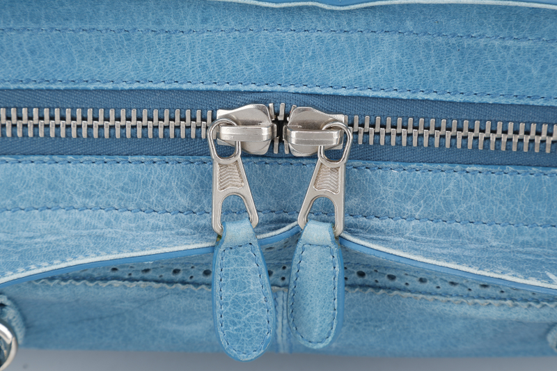 BALENCIAGA GIANT CITY BAG BLUE COLOR LEATHER WITH STRAPS AND DUST COVER
