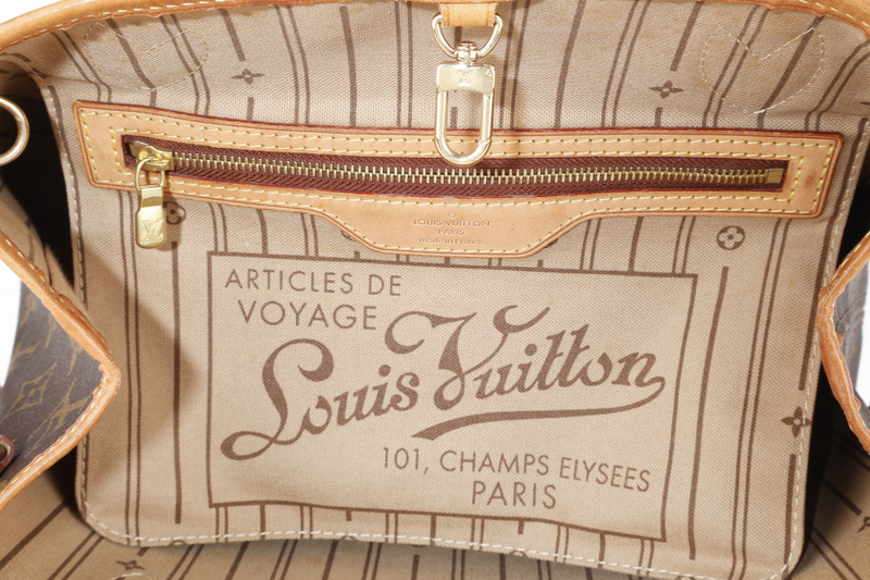 LOUIS VUITTON M40155 NEVERFULL PM MONOGRAM CANVAS GOLD HARDWARE WITH DUST COVER