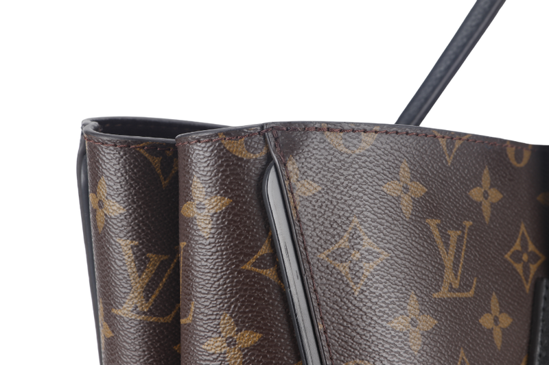 LOUIS VUITTON KIMONO MM TOTE BAG (M40460) MONOGRAM CANVAS BLACK LEATHER TRIM GOLD HARDWARE NO DUST COVER