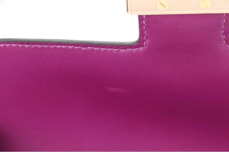 HERMES CONSTANCE 24 ANEMONE EVERCOLOR PERMABRASS HARDWARE STAMP Y (YEAR 2020) WITH DUST COVER AND BOX