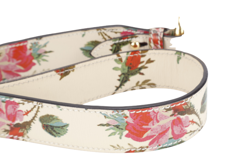 GUCCI SYLVIE FLORAL MEDIUM LEATHER GOLD HARDWARE NO DUST COVER