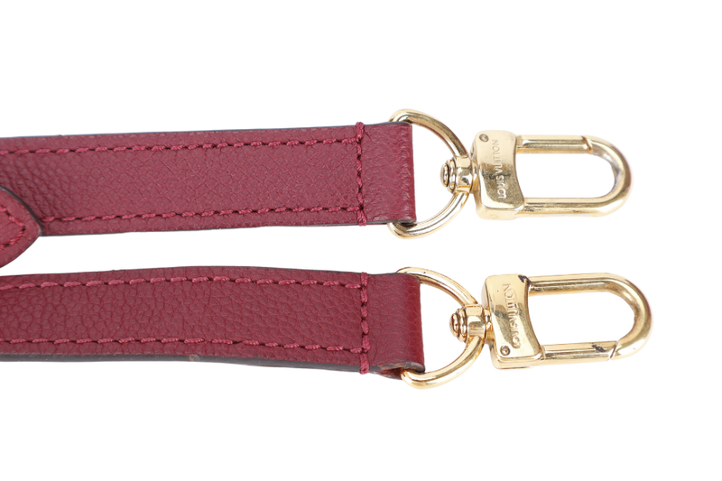 LOUIS VUITTON M44145 SPEEDY BANDOULIERE 25 MONOGRAM BURGUNDY EMPREINTE LEATHER GOLD HARDWARE WITH LEATHER STRAPS, KEY&PADLOCK AND DUST COVER