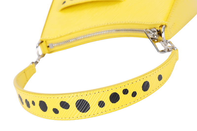 LOUIS VUITTON M21702 LV x YAYOI KUSAMA MARERINI YELLOW EPI LEATHER WITH STRAPS, MIRROR AND DUST COVER