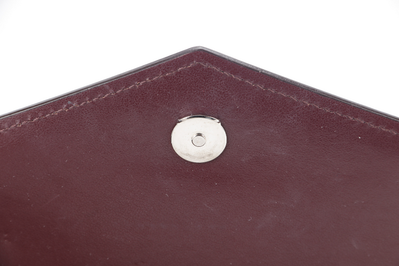 GIVENCHY DUETTO CROSSBODY BAG BURGUNDY AND SILVER HARDWARE WITH DUST COVER