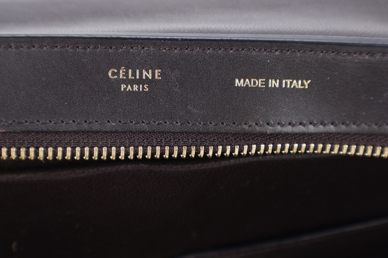 CELINE TRAPEZE TRICOLOR BULLHIDE LEATHER GOLD HARDWARE WITH STRAPS AND DUST COVER