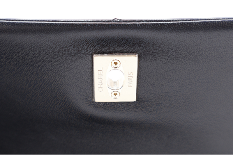 CHANEL CHAIN AROUND SHOULDER BAG (NPL1xxxx) BLACK LAMBSKIN GOLD HARDWARE WITH DUST COVER, BOX AND PAPER BAG