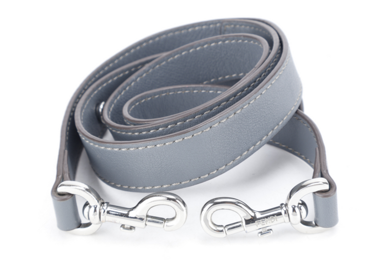 FENDI BY THE WAY SHOULDER BAG MEDIUM BLUE LEATHER SILVER HARDWARE WITH LONG STRAPS NO DUST COVER