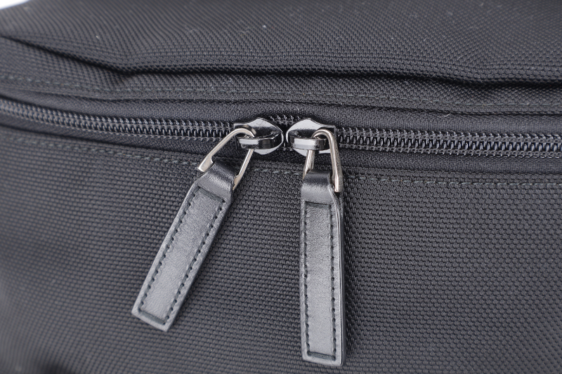 GUCCI TECHNO WEB BELT BAG BLACK CANVAS SILVER HARDWARE WITH DUST COVER
