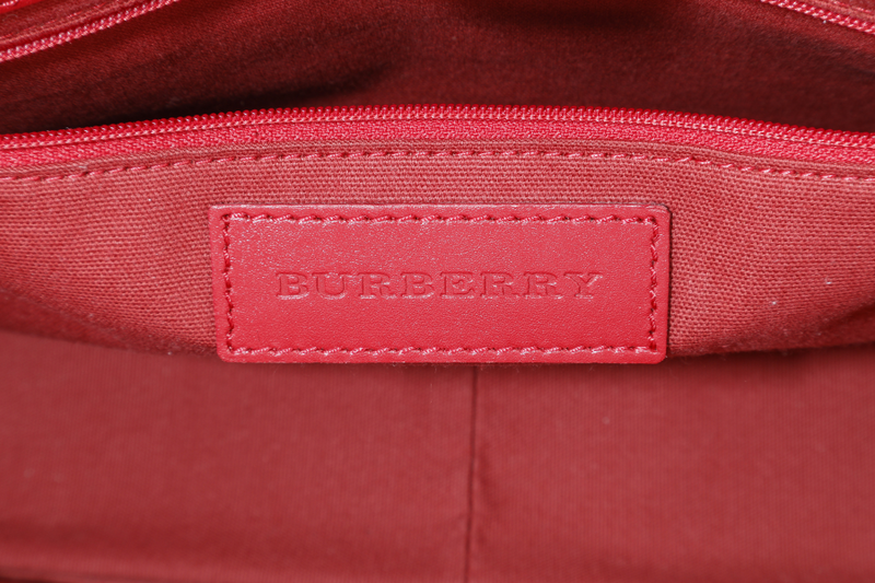 BURBERRY RAVENSCLON PINK HAYMARKET CHECK HANDBAG WITH DUST COVER