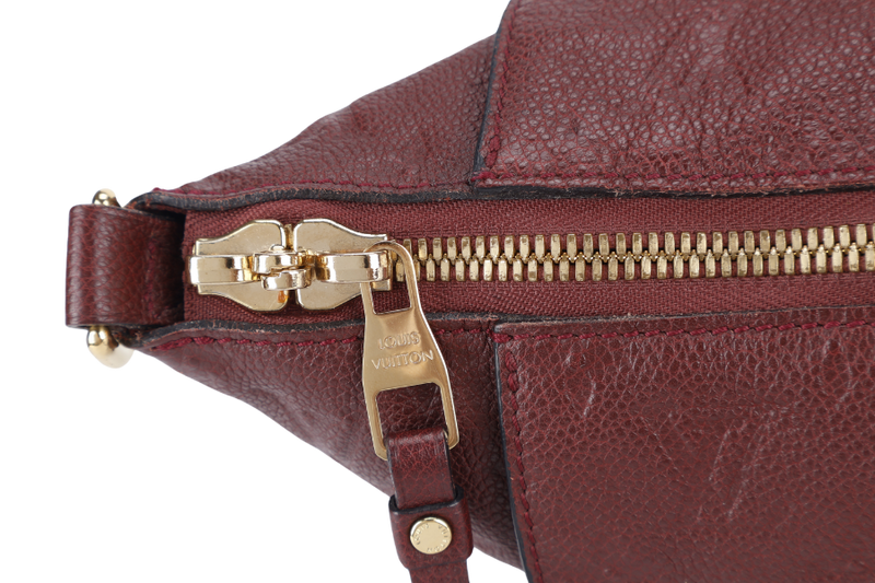 LOUIS VUITTON LUMINEUSE PM (M93413) BURGUNDY MONOGRAM EMPREINTE GOLD HARDWARE WITH DUST COVER