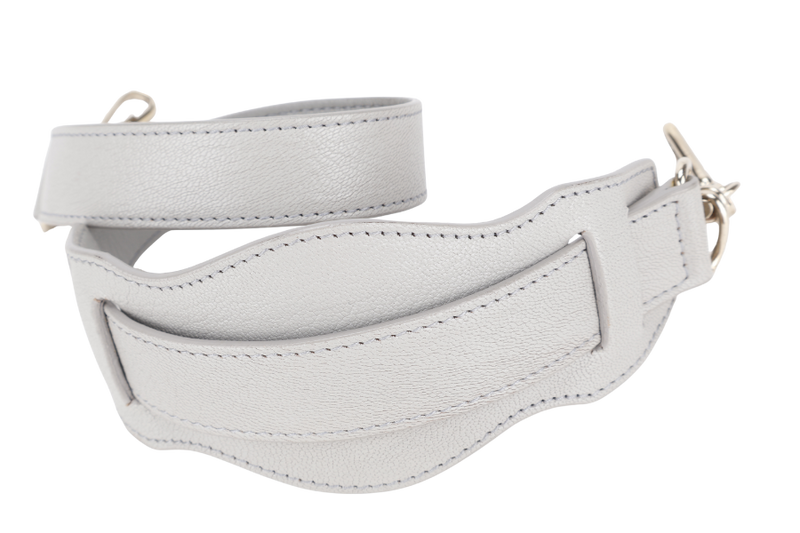 BALENCIAGA CITY EDGE LIGHT GREY LEATHER GOLD HARDWARE WITH STRAPS AND DUST COVER