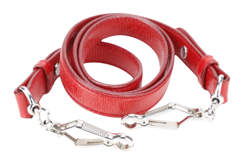 MIU MIU BAULETTO VITELLO LUX ROSSO RED LEATHER SILVER HARDWARE WITH STRAPS AND DUST COVER