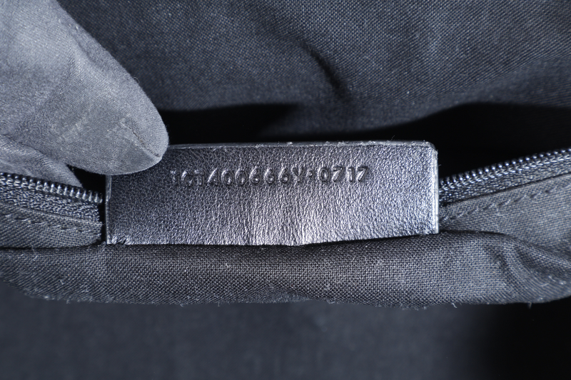 YVES SAINT LAURENT (YSL) CABAS Y LIGNE DARK GREY LEATHER GOLD HARDWARE WITH DUST COVER AND STRAPS