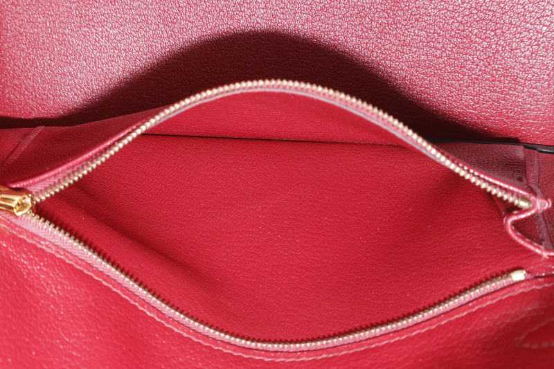 HERMES BIRKIN 25 ROUGE GRENAT TOGO GOLD HARDWARE STAMP C (YEAR 2018) WITH KEYS&LOCK, RAINCOAT, CARE CARD, DUST COVER AND BOX