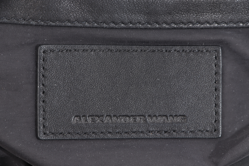 ALEXANDER WANG BLACK NAPPA LEATHER MESSENGER BAG WITH DUST COVER