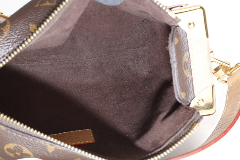 LOUIS VUITTON M46358 SOFT TRUNK MM MONOGRAM CANVAS GOLD HARDWARE WITH STRAPS