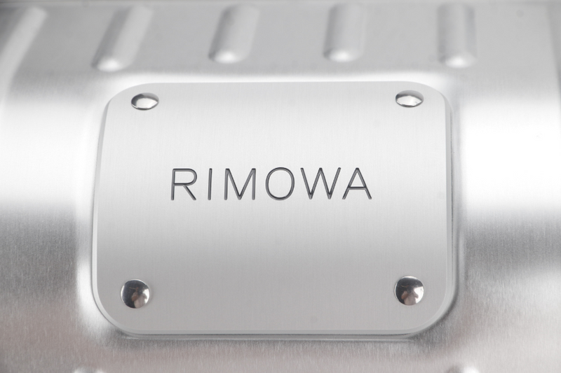 RIMOWA CABIN PLUS LUGGAGE BAG SILVER COLOUR ALUMINIUM SILVER HARDWARE WITH DUST COVER