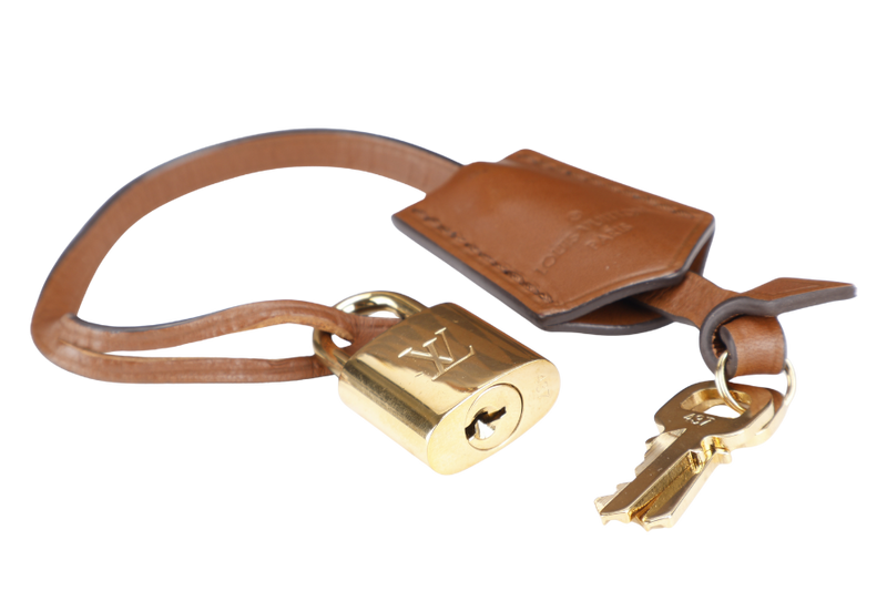 LOUIS VUITTON GREENWICH DAMIER EBENE CANVAS GOLD HARDWARE WITH STRAPS, LOCK&KEYS AND DUST COVER