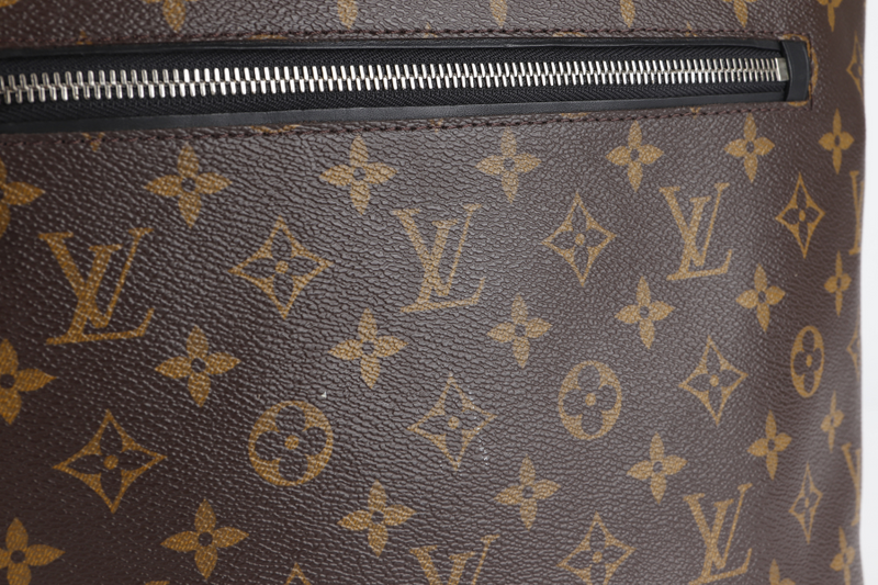 LOUIS VUITTON MACASSAR PARC (M40637) MONOGRAM CANVAS BACKPACK SILVER HARDWARE WITH DUST COVER