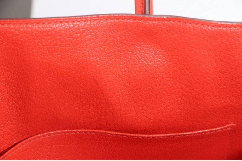 HERMES BIRKIN 30 FEU TOGO GOLD HARDWARE STAMP X (YEAR 2016) WITH LOCK&KEYS AND DUST COVER