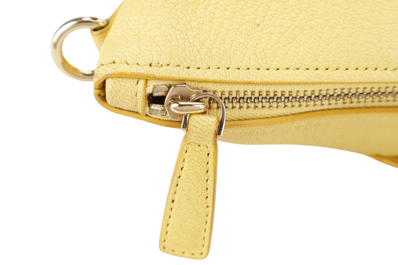 SALVATORE FERRAGAMO MIKA CONVERTIBLE TOTE BAG LARGE YELLOW LEATHER GOLD HARDWARE WITH DUST COVER