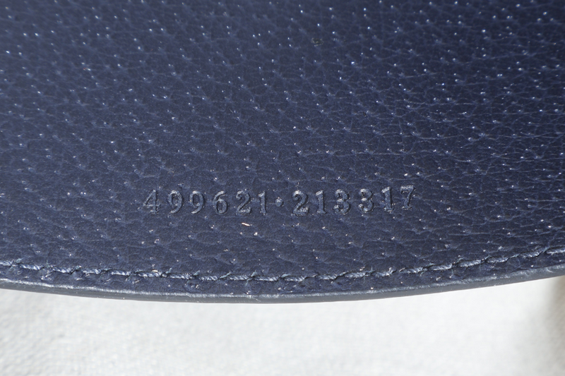 GUCCI OPHIDIA CROSS BODY BAG SMALL BLUE GG MONOGRAM CANVAS SILVER HARDWARE WITH DUST COVER AND BOX