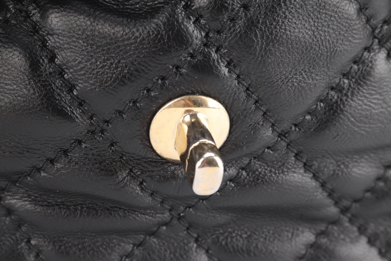 CHANEL RETRO CHAIN ACCORDIAN FLAP LARGE GREY LAMBSKIN LEATHER GOLD HARDWARE (1446xxxx) WITH DUST COVER