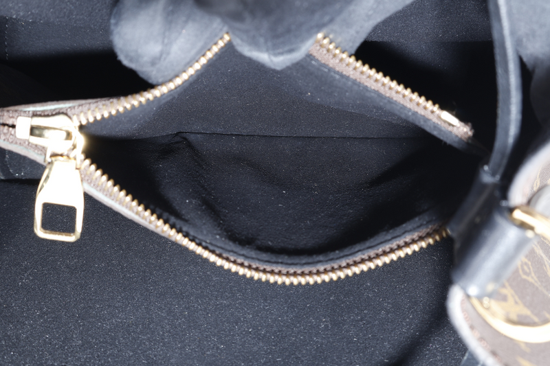 LOUIS VUITTON NEONOE MONOGRAM BLACK TRIM WITH STRAPS AND DUST COVER