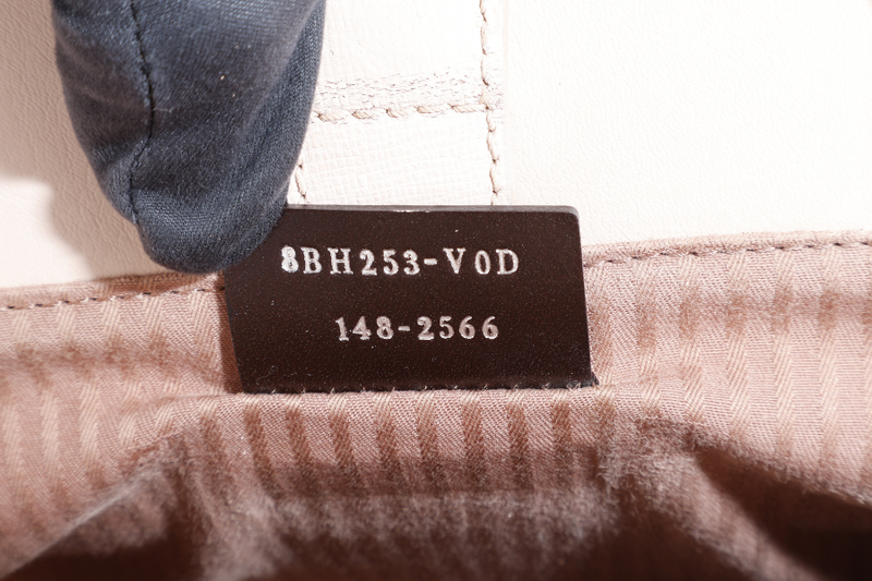 FENDI 8BH253-V0D 2 JOURS (148-2566) PINK & SILVER SAFFIANO LEATHER SILVER HARDWARE WITH DUST COVER