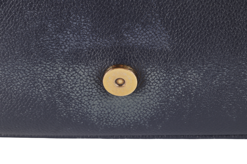 LOUIS VUITTON MARIGNAN BLUE MONOGRAM EMPREINTE LEATHER GOLD HARDWARE WITH STRAPS AND DUST COVER