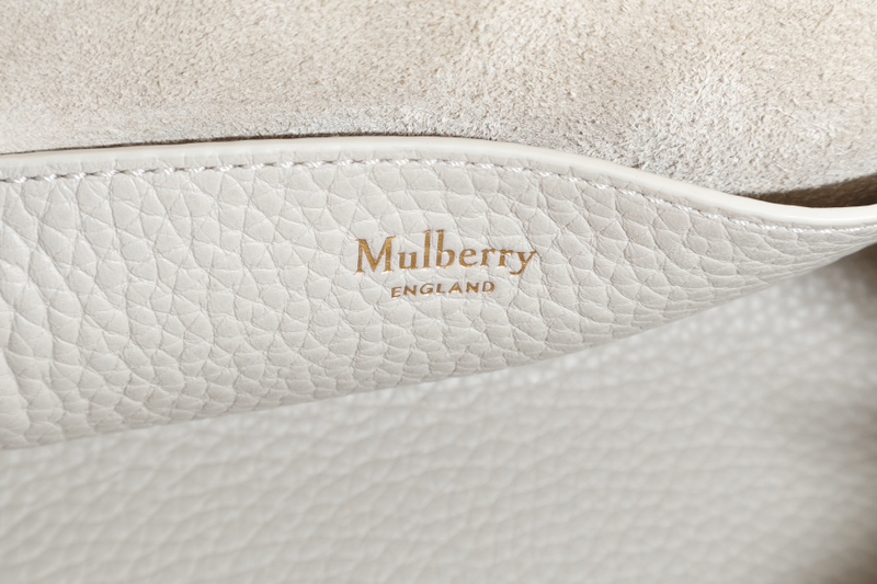 MULBERRY ALEXA LIGHT BEIGE CALF LEATHER BAG GOLD HARDWARE WITH STRAPS AND DUST COVER