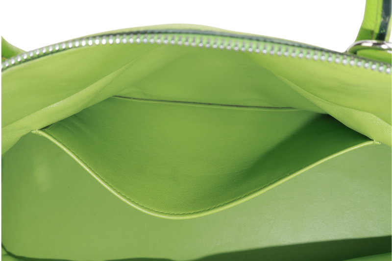 HERMES BOLIDE 35 NANNY GREEN TOGO LEATHER STAMP G SQUARE (YEAR 2003) WITH LOCK&KEYS AND STRAPS NO DUST COVER