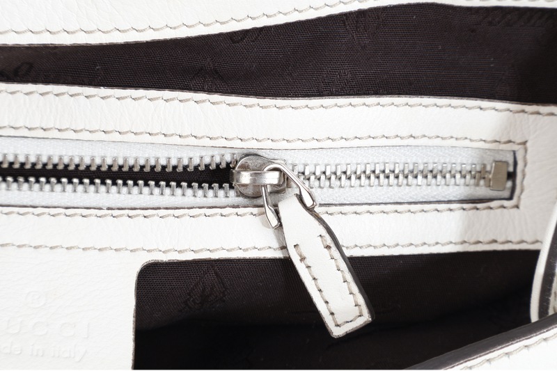 GUCCI ABBEY GG BROWN CANVAS SHOULDER TOTE WITH DUST COVER